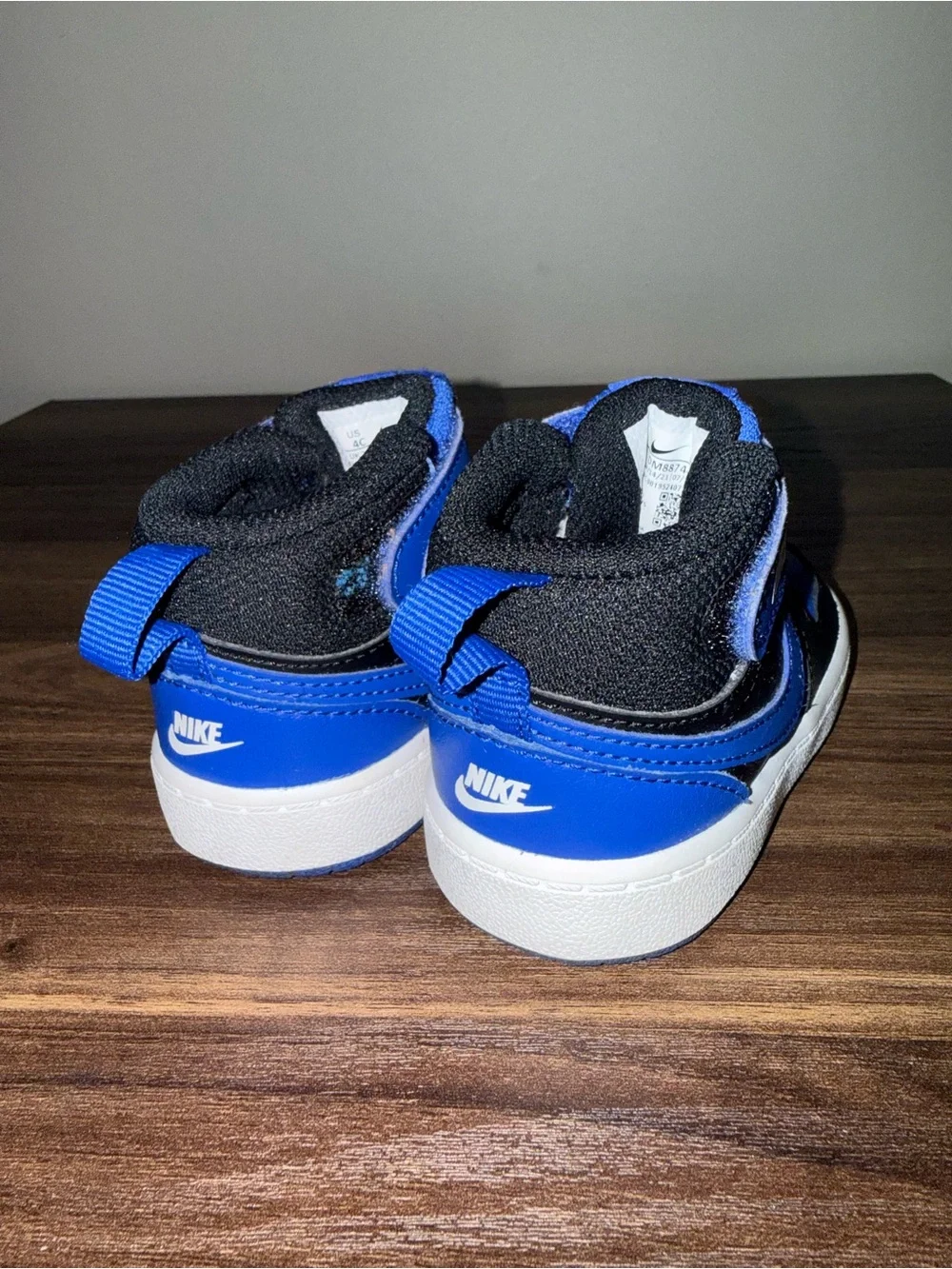 Nike Court Borough Mid 2 Royal Blue Black baby size 4C